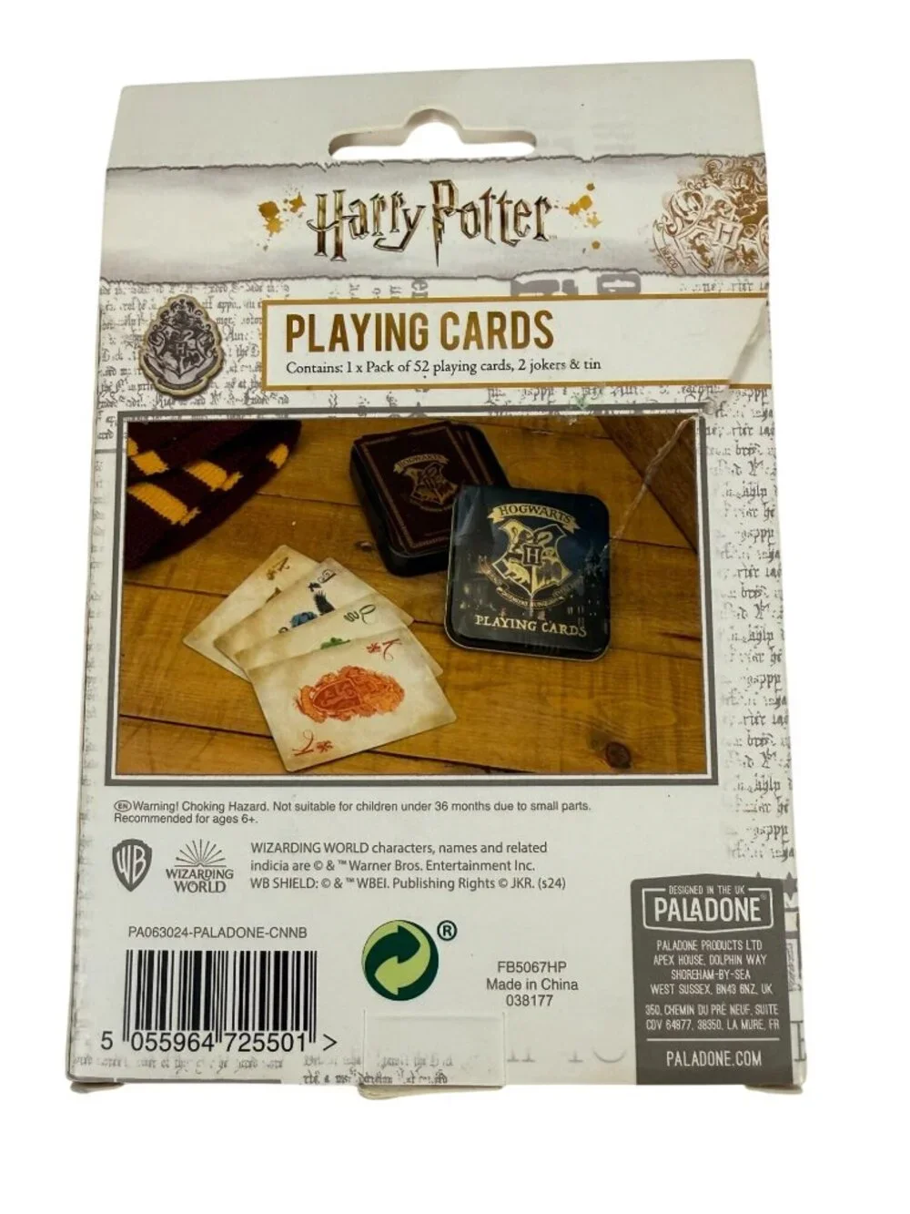 Harry Potter Hogwarts Playing Cards Deck Tin Set Sealed Paladone 2022 Wizard